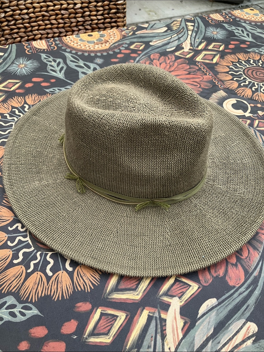 NWOT Wyeth Olive Green Cotton Cowboy Hat